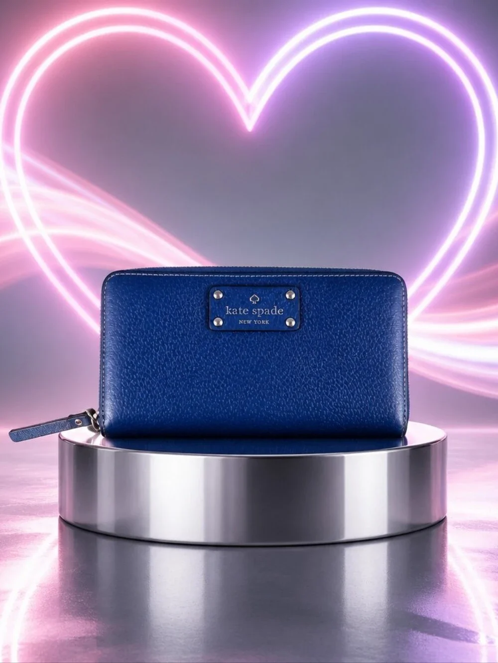 Kate Spade New York Blue Zip-Around Wallet